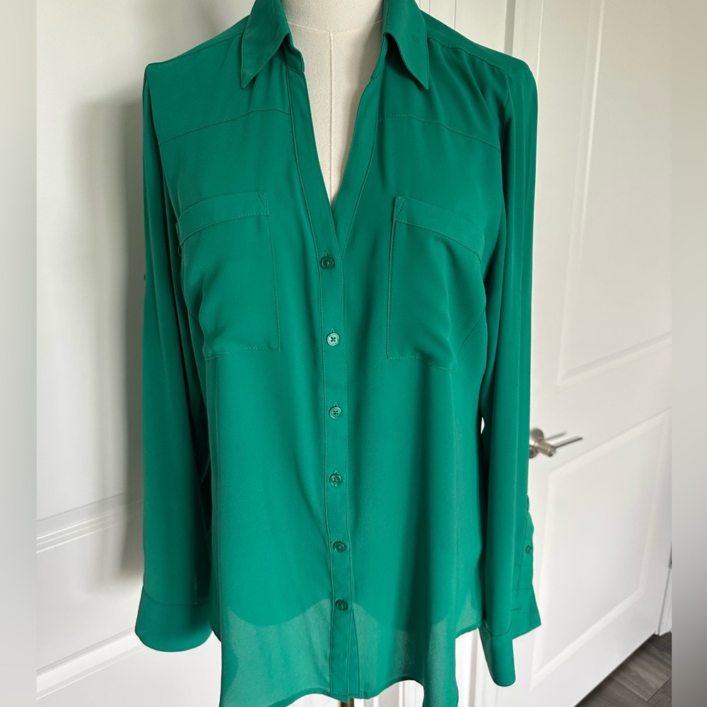 Express Teal Button-Down Shirt